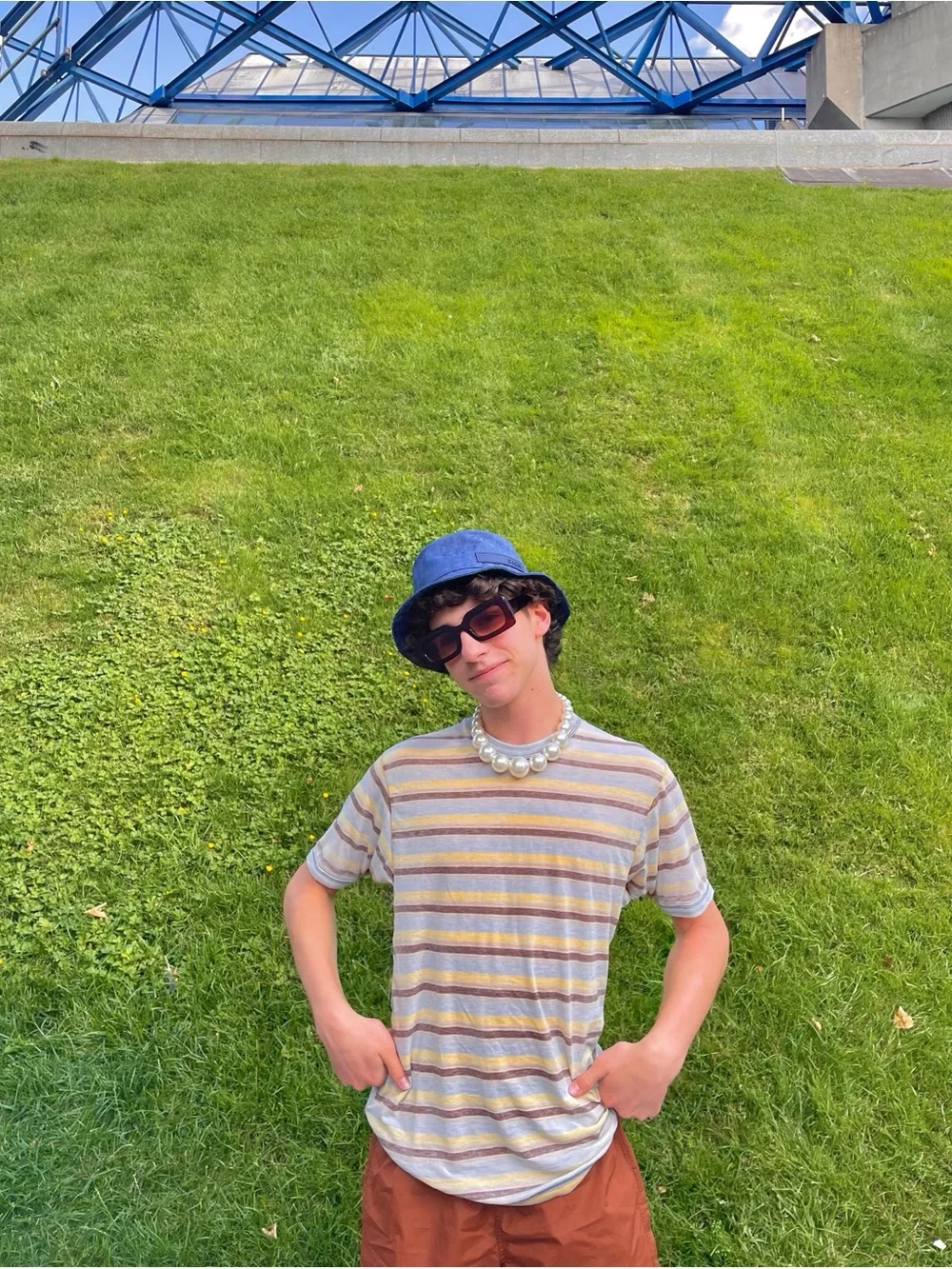 Dior Light Blue Monogram Jacquard Bucket Hat